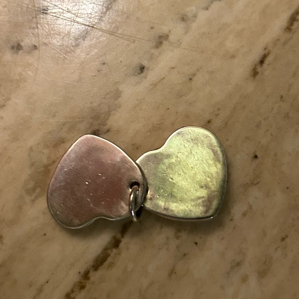 Tiffany & Co. Return to Tiffany Double Heart Tag Charm Pendant Silver 925 - Picture 6 of 11